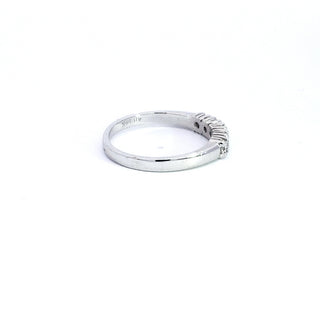 Anillo de oro blanco de 14 quilates con diamantes de 0,33 quilates, talla 6,5