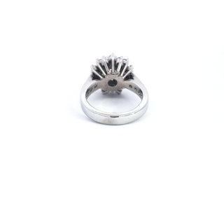 Anillo de diamantes de 1,95 quilates en oro blanco de 14 quilates, talla 6,5
