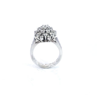Anillo de diamantes de 1,95 quilates en oro blanco de 14 quilates, talla 6,5