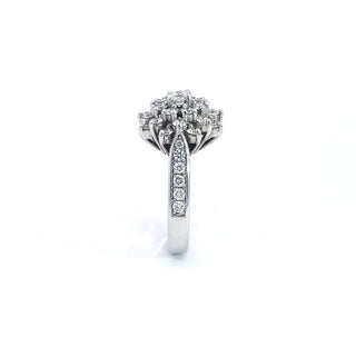 Anillo de diamantes de 1,95 quilates en oro blanco de 14 quilates, talla 6,5
