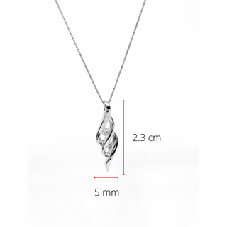 Colgante de diamante canadiense de 0,10 quilates en oro blanco de 10 quilates, 18"