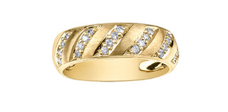 10K Yellow Gold 0.25cttw Diamond Ring, Size 6.5