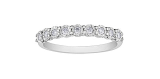 10K White Gold 0.15cttw Illusion Setting Diamond Ring, size 6.5