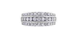 10K White Gold 1.00cttw Illusion Setting Diamond Ring, size 6.5