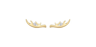 Aretes de oro amarillo de 10 quilates con diamantes canadienses de 0,04 quilates