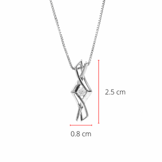 Colgante de plata de ley con diamantes canadienses de 0,15 quilates, 18"