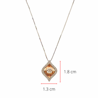 Colgante de diamantes de 0,20 quilates en oro rosa de 10 quilates, 18"