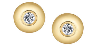 Aretes de diamantes de 0,10 quilates en oro amarillo de 10 quilates