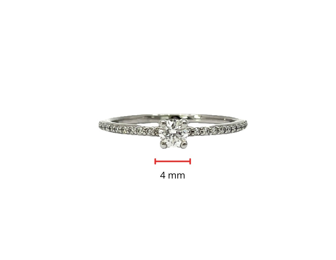10K White Gold 0.30cttw Canadian Diamond Engagement Ring - / 4.5