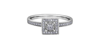 Anillo de compromiso de diamantes canadiense