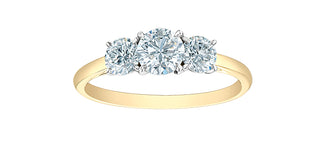 14K Gold 1.00cttw Lab Grown Diamond 3 Stone Engagement Ring