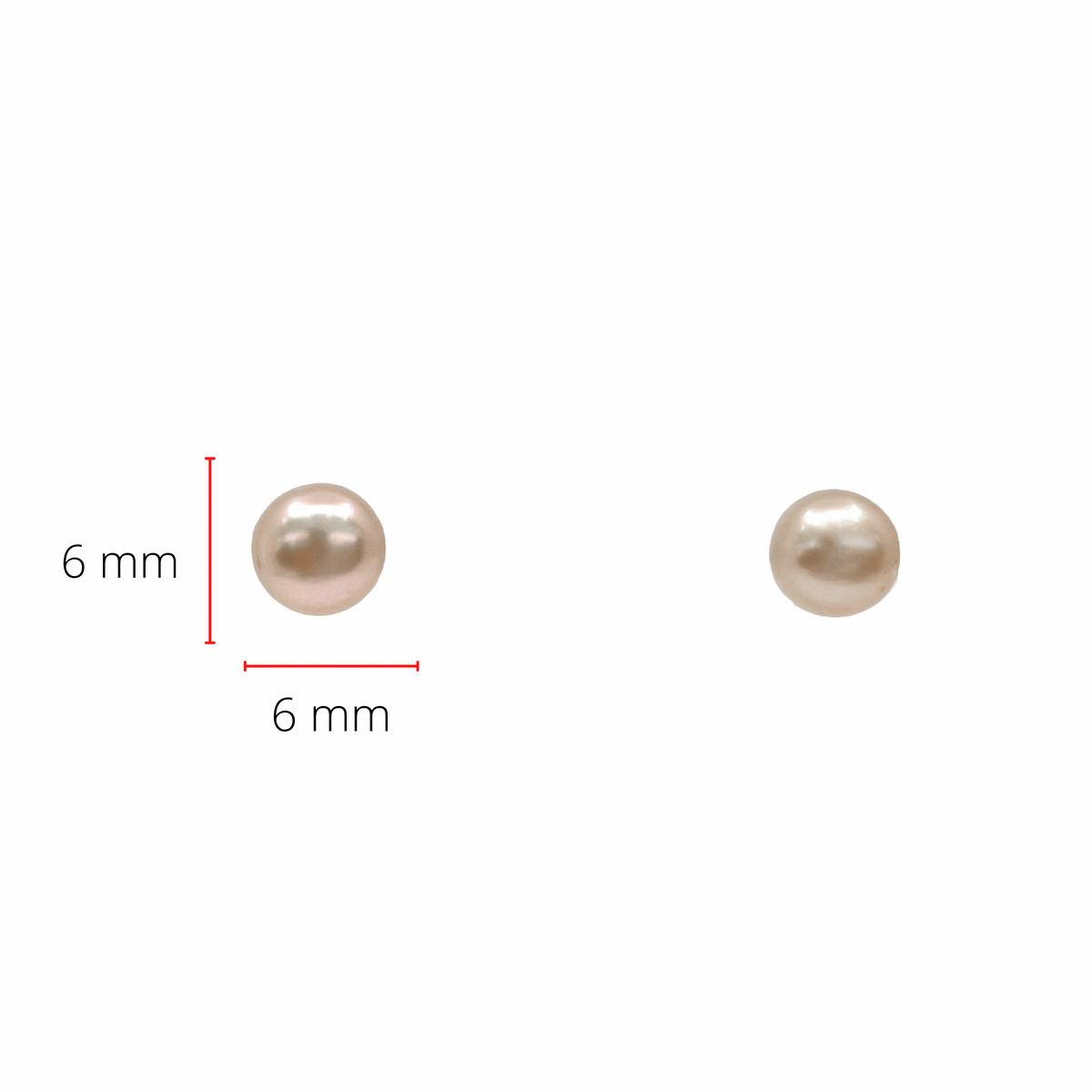 Pendientes de perlas lilas de agua dulce de 6 a 7 mm de plata de ley 925 con cierre de mariposa