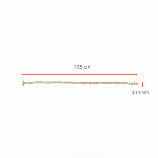 Brazalete de tenis con diamantes de 0,50 quilates en oro amarillo de 10 quilates, 7"
