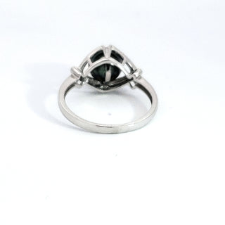 Anillo de diamantes y perlas de Tahití en oro blanco de 14 quilates - Talla 6