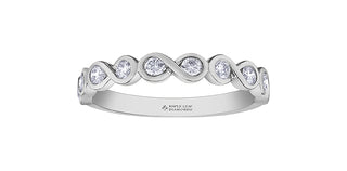 14K White Gold 0.40cttw Canadian Diamond Infinity Ring