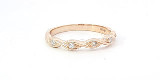 Tracking - 10K Yellow Gold Diamond 0.08cttw Round Cut Band, 6.5