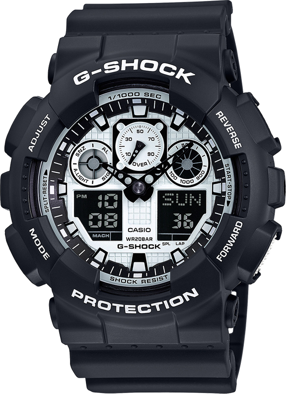Casio G Shock Analog Digital Watch GA100BW-1A