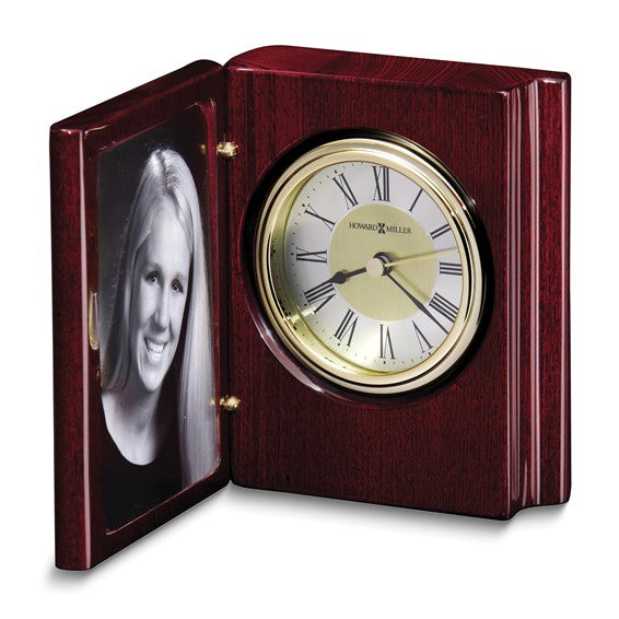 Howard Miller Portrait Book 3.5x5 Photo Rosewood Finish Quartz Clock