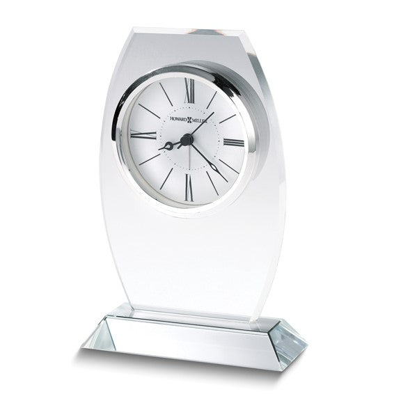 Howard Miller Cabri Reloj despertador de mesa de cuarzo con cristal biselado