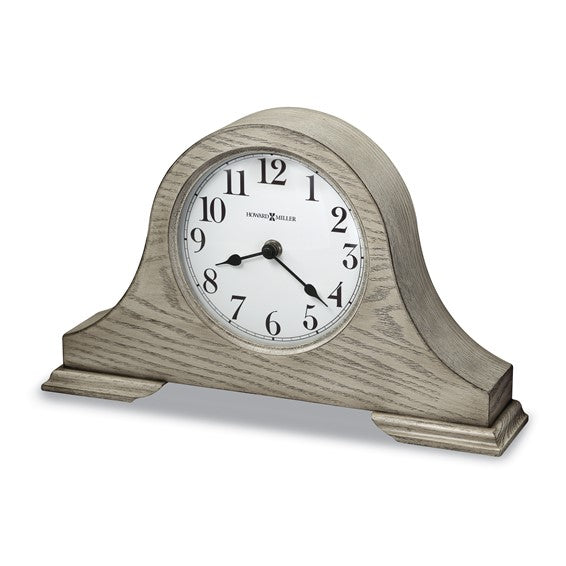 Howard Miller Emma Reloj de repisa de cuarzo de madera con acabado gris