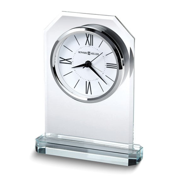 Howard Miller Quincy Reloj despertador de cuarzo con cristal óptico biselado