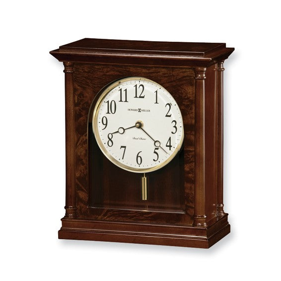 Howard Miller Candice - Reloj de repisa de cuarzo con repisa de madera y acabado en cerezo