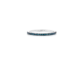 10K White Gold 0.10cttw Color Enhanced Blue Diamond Ring/Band