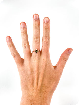 10K Rose Gold 1.00cttw Mystic Topaz & 0.02cttw Diamond Ring