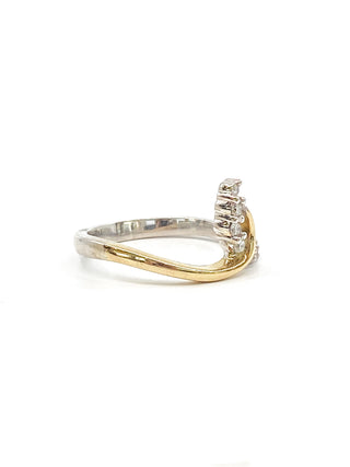 10K White & Yellow Gold 0.25cttw Diamond Ring, size 6.5