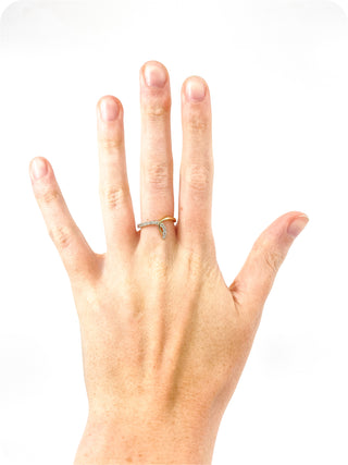 10K White & Yellow Gold 0.25cttw Diamond Ring, size 6.5