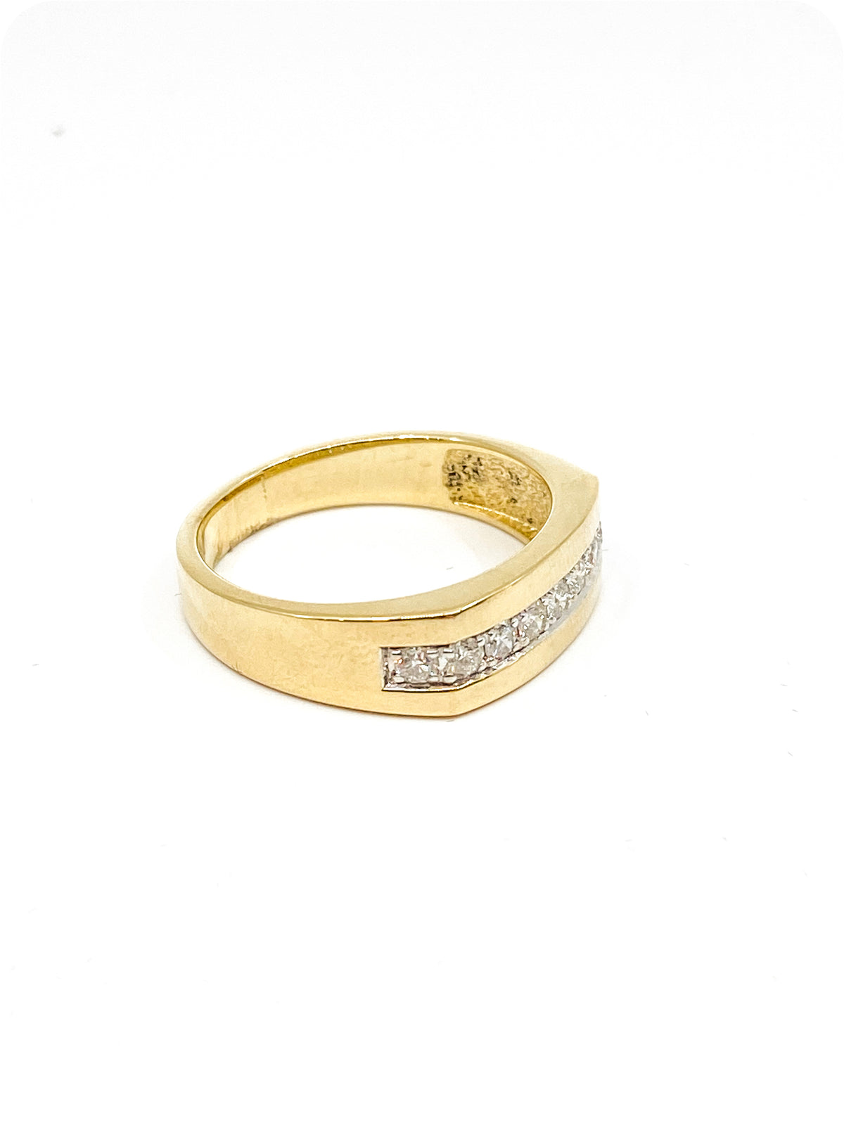10K Yellow Gold 0.50ttw Gents Diamond Ring, size 10