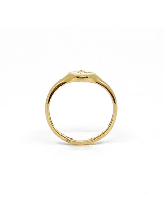 10K Yellow Gold 0.027 Canadian Diamond Ring, size 6.5
