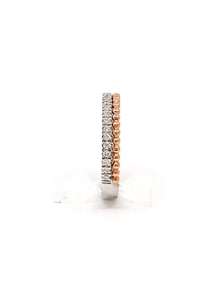 10K Rose & White Gold 0.30cttw Diamond Band, size 6.5