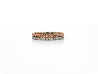 10K Rose & White Gold 0.30cttw Diamond Band, size 6.5