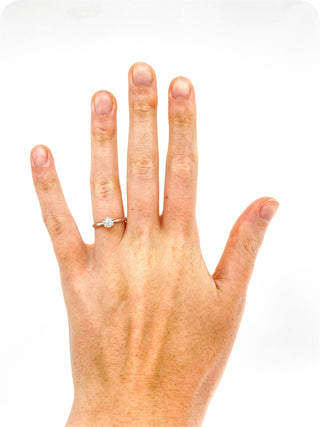 10K White Gold 0.25-0.50cttw Round Brilliant Cut Diamond Engagement Ring, size 6.5