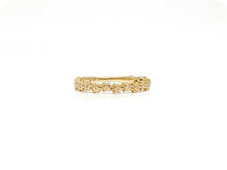 10K Yellow Gold 0.06cttw Round Cut Diamond Ring, size 6.5