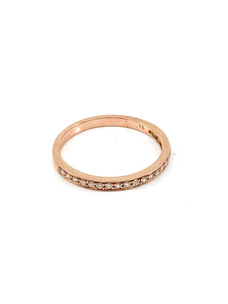 10K Rose Gold 0.15cttw Round Cut Diamond Ring