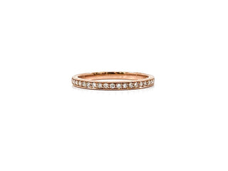 10K Rose Gold 0.15cttw Round Cut Diamond Ring