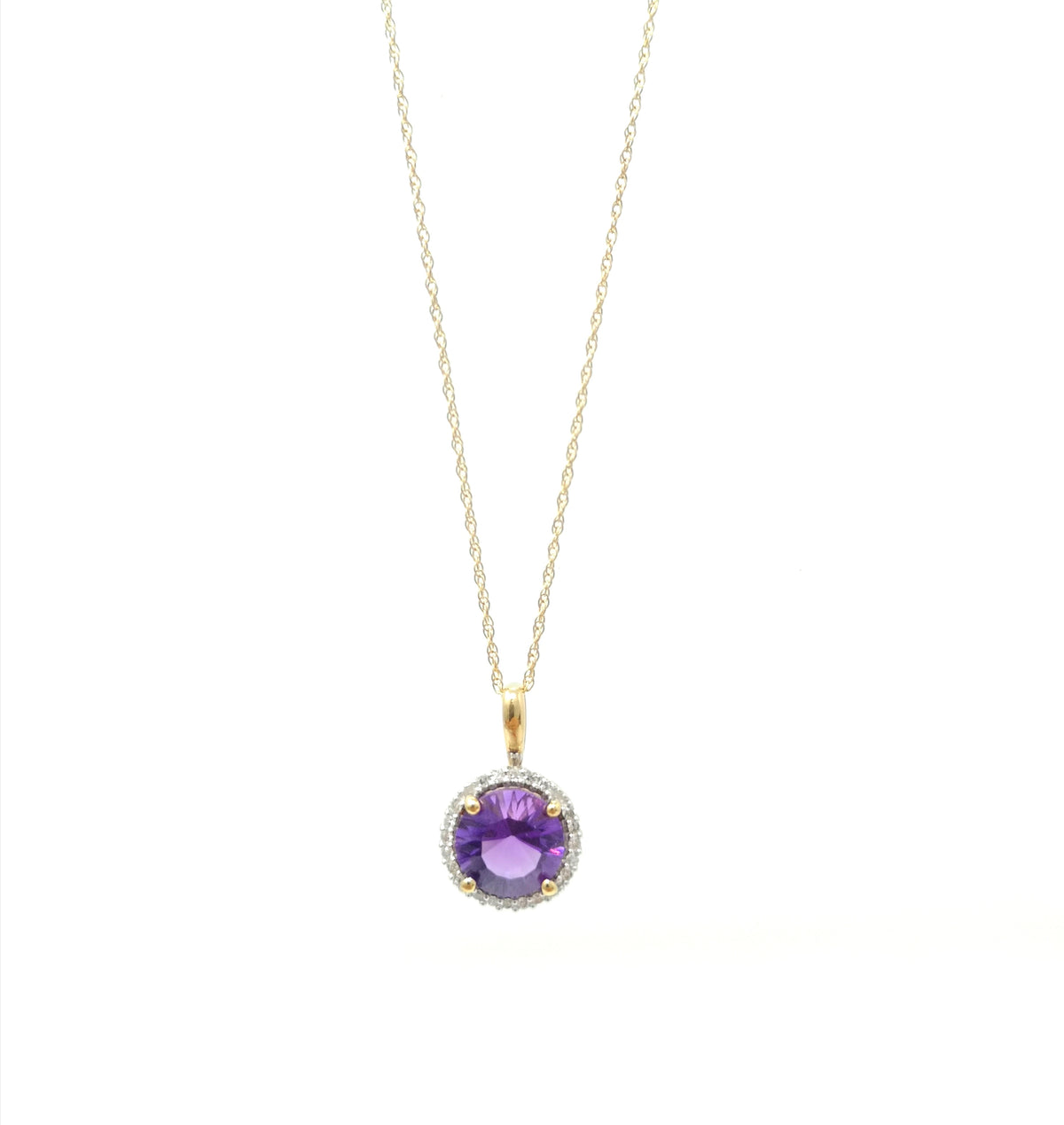 Amethyst and Diamond Necklace