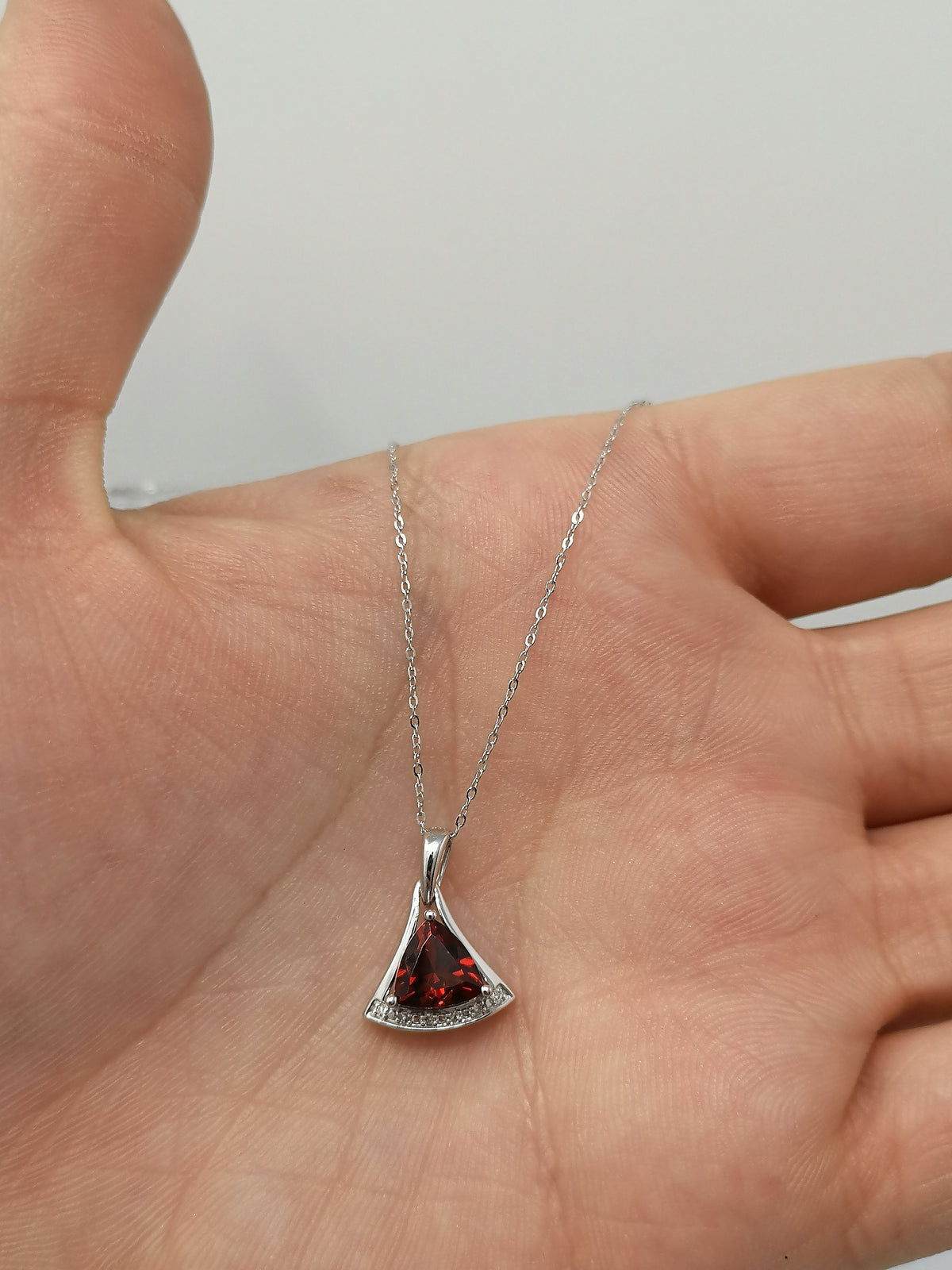 Garnet and Diamond Necklace