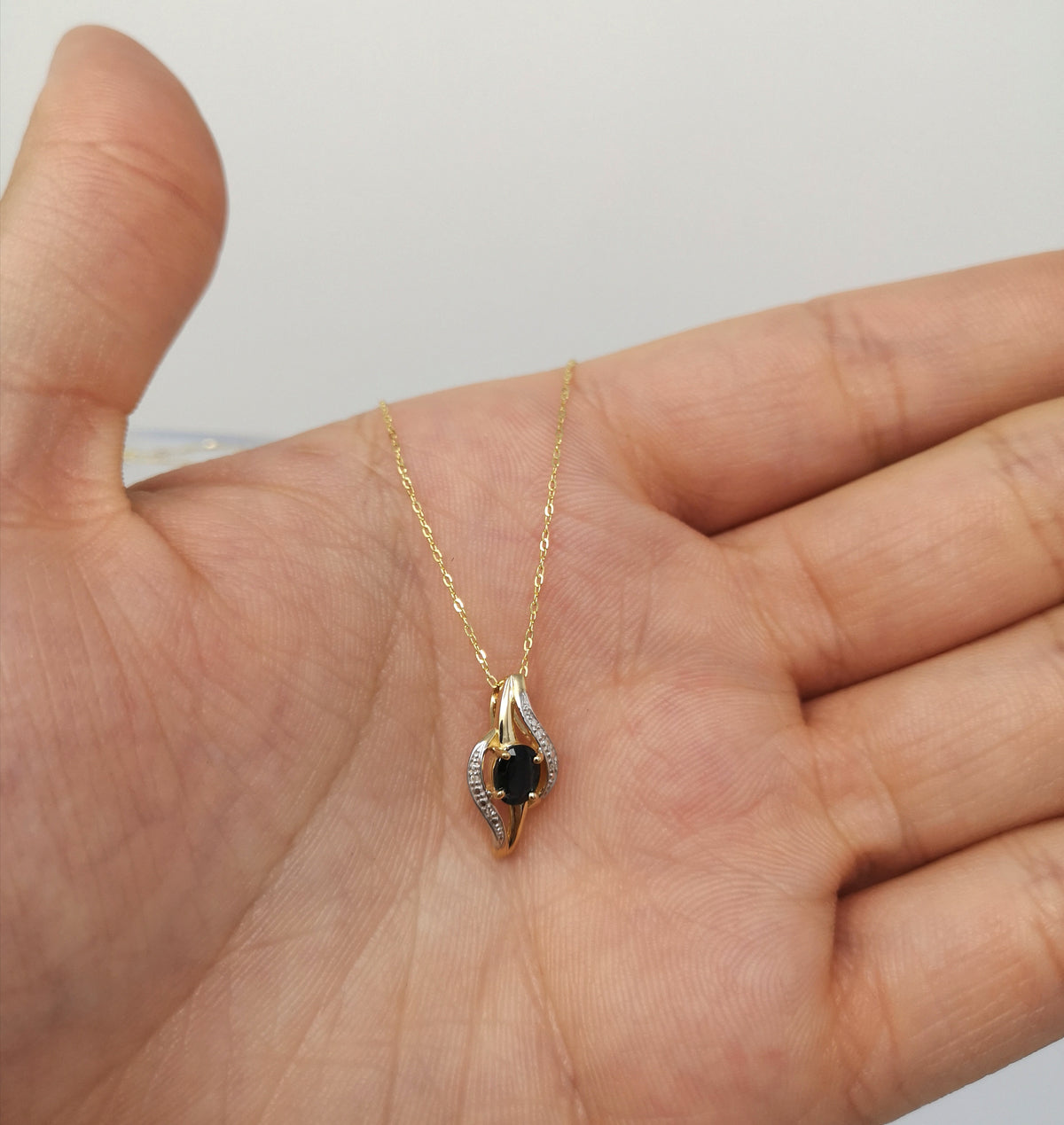 Sapphire &amp; Diamond Pendant