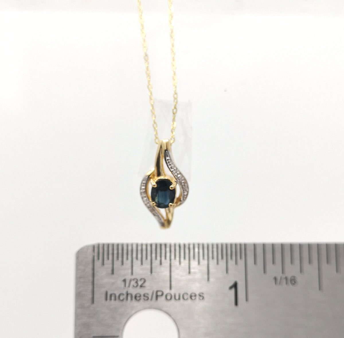 Sapphire &amp; Diamond Pendant