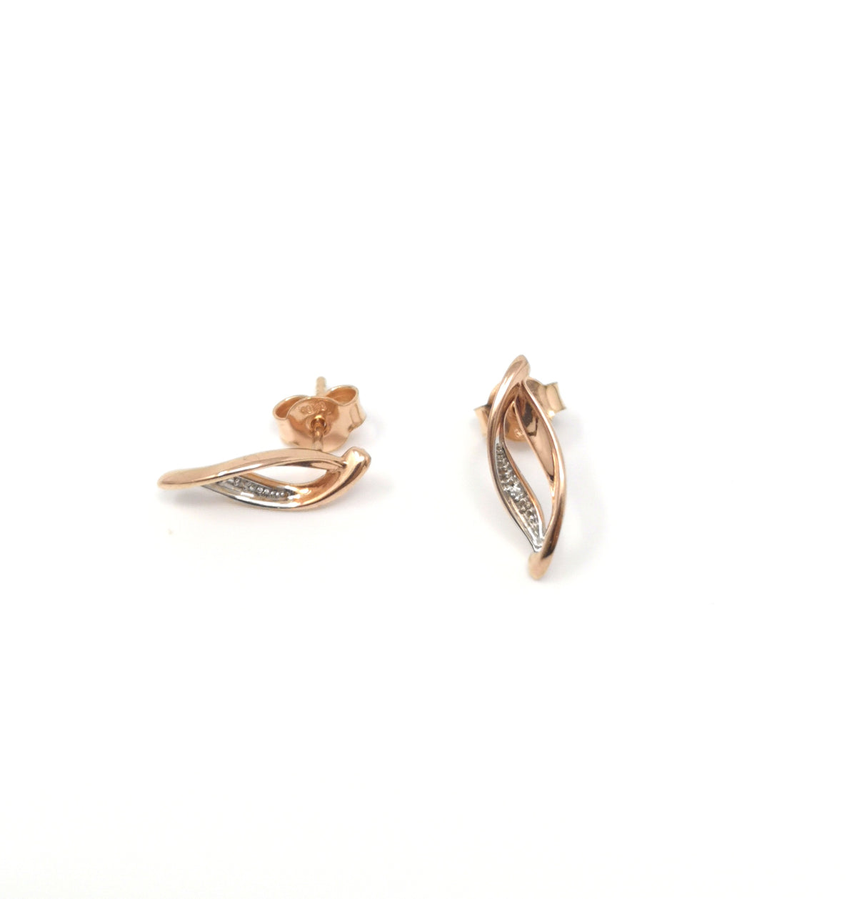 Rose Gold Diamond Earrings