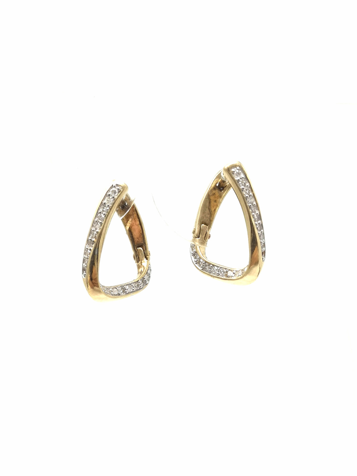 10K Yellow Gold 0.18cttw Diamond Earrings