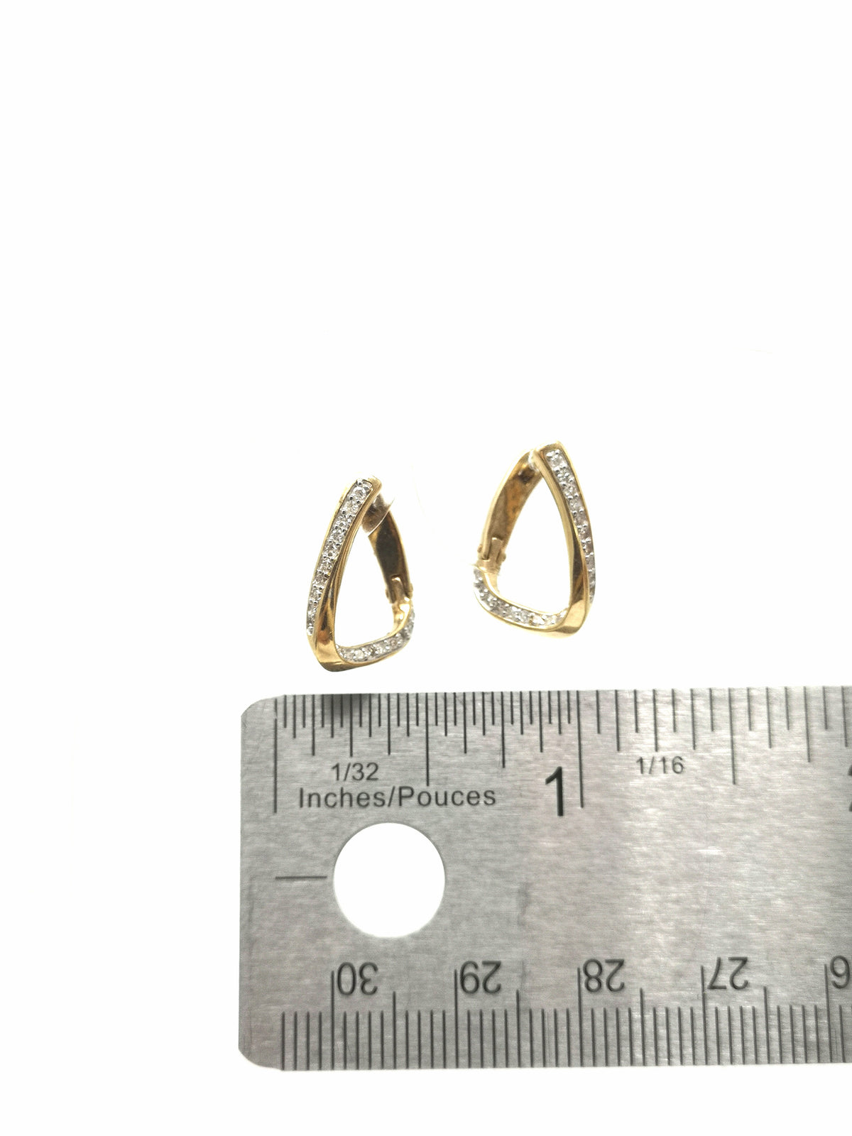 10K Yellow Gold 0.18cttw Diamond Earrings