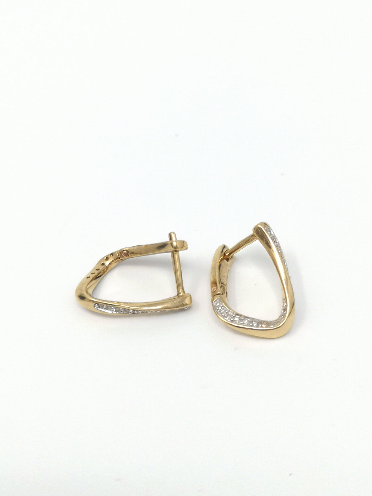10K Yellow Gold 0.18cttw Diamond Earrings