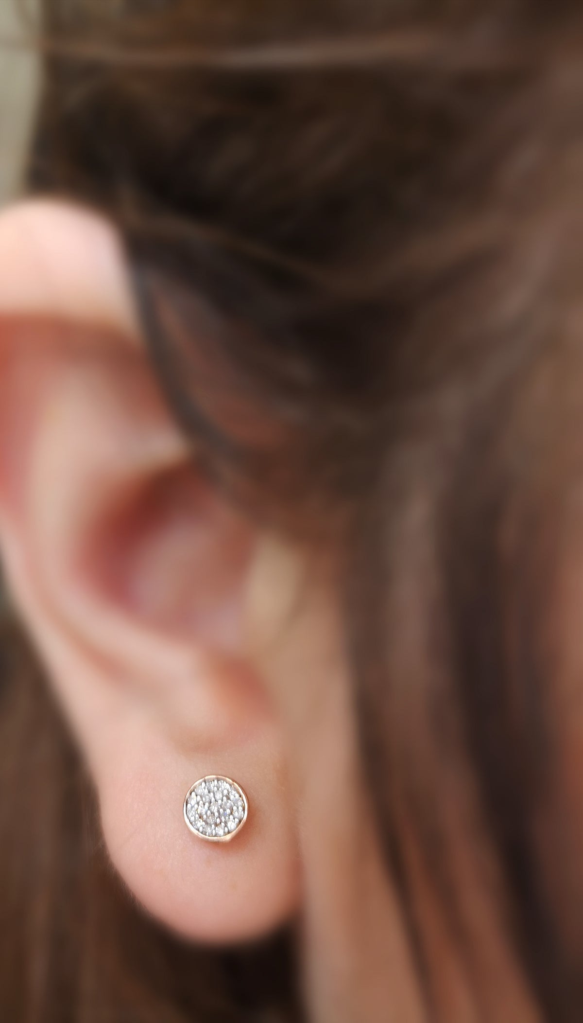Rose Gold 0.13cttw Diamond Stud Earrings