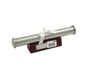 Portacertificados de peltre con soporte grabable