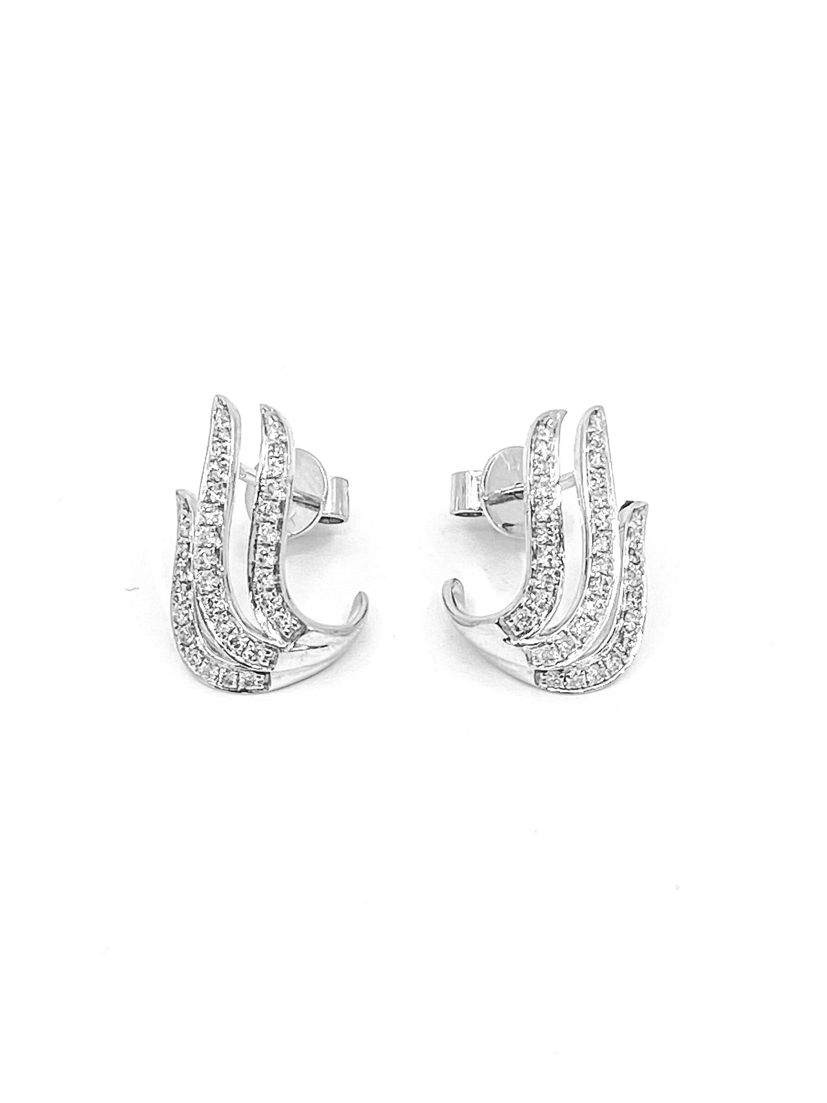 14K White Gold 0.36cttw Diamond Earrings