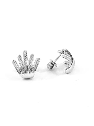 Aretes de diamantes de 0,37 quilates en oro blanco de 14 quilates